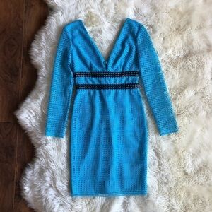 Diane Von Furstenberg Viera Long Sleeve Lace Dress